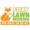 Foxy lawn mowing